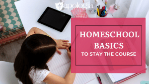 Homeschool Basics to Stay the Course blog feature image