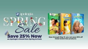 Apologia New Season, New Site, New Products, New Sale