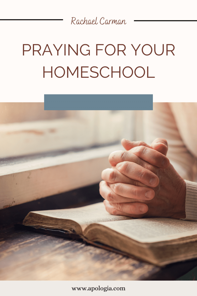 Homeschool moms, each and every day you should spend some time praying for your homeschool.  Here are some prayers to get you started.