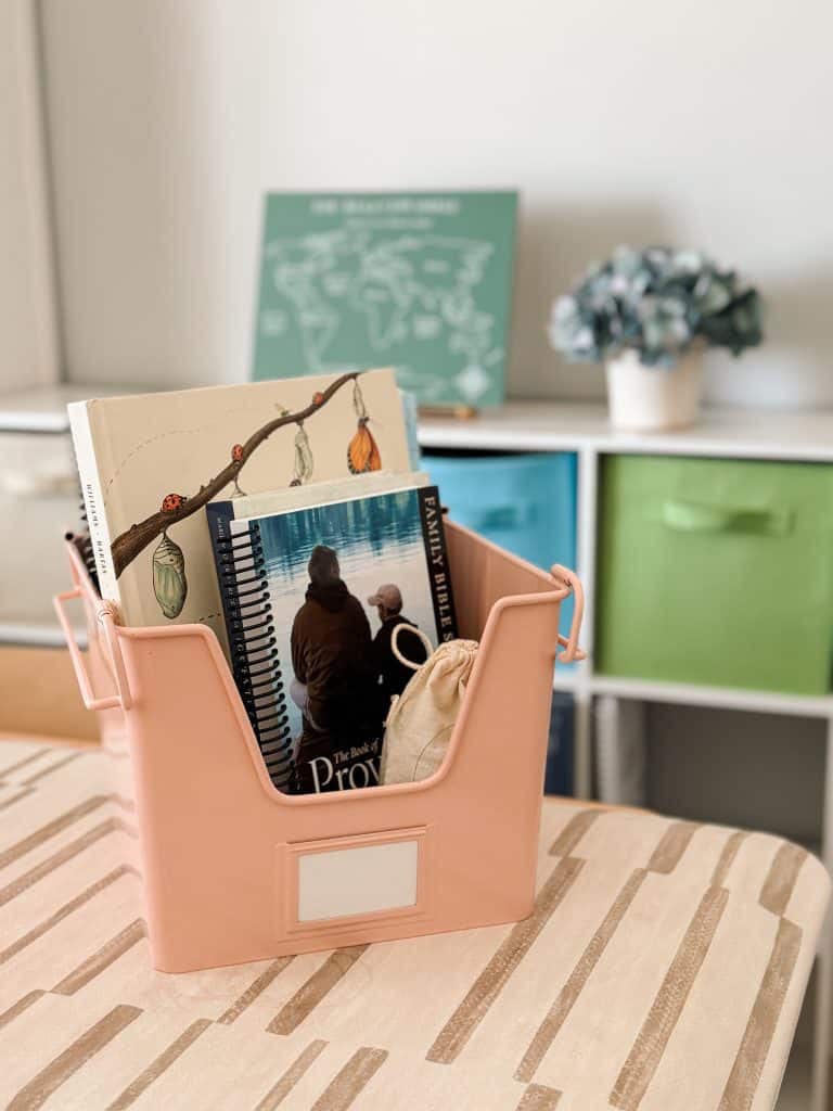 Homeschool room with books