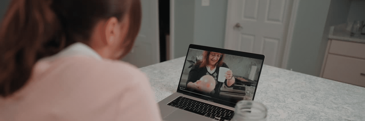 Student watching an Apologia video lesson