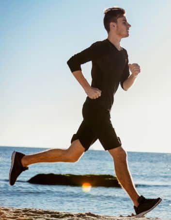 teen boy running